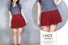 Cách mặc chân váy cho nấm lùn
