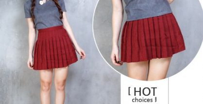 Cách mặc chân váy cho nấm lùn