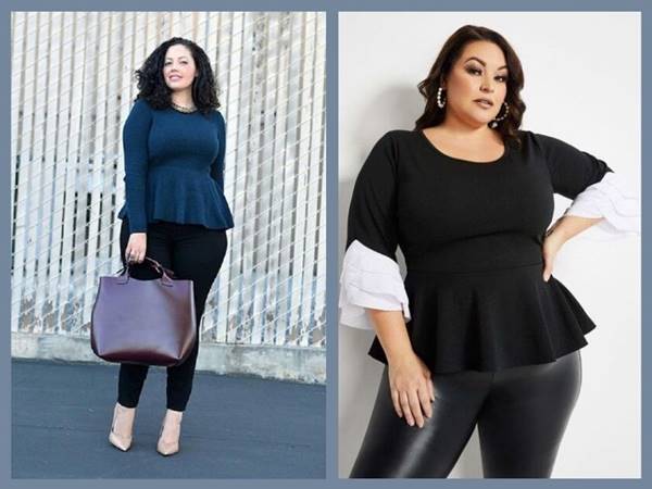 Áo peplum cho nữ mập
