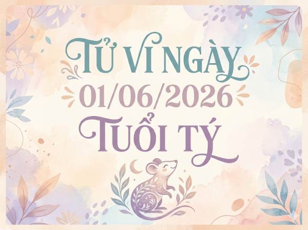 Vận trình tử vi tuổi Tý ngày 01/06/2026 thứ 2 hôm nay