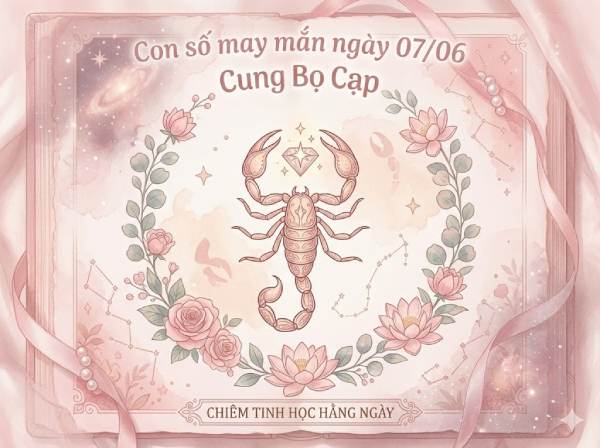 Luận giải con số may mắn cung Bọ Cạp ngày 07/06/2026